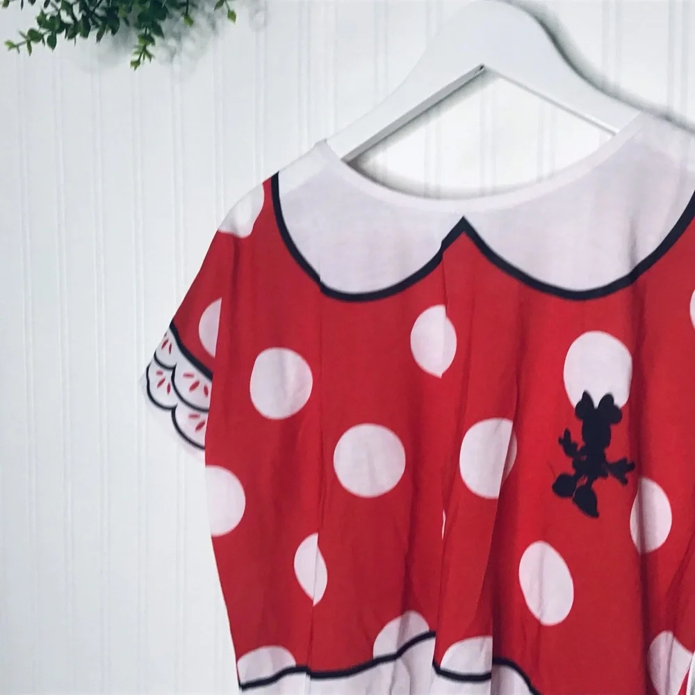 Disney Minnie Mouse polka dot wrap around nightgown or costume size XL - Picture 3 of 10